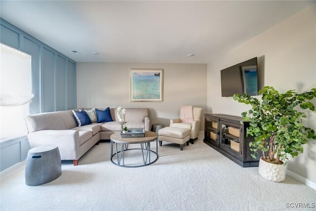 view of carpeted living room