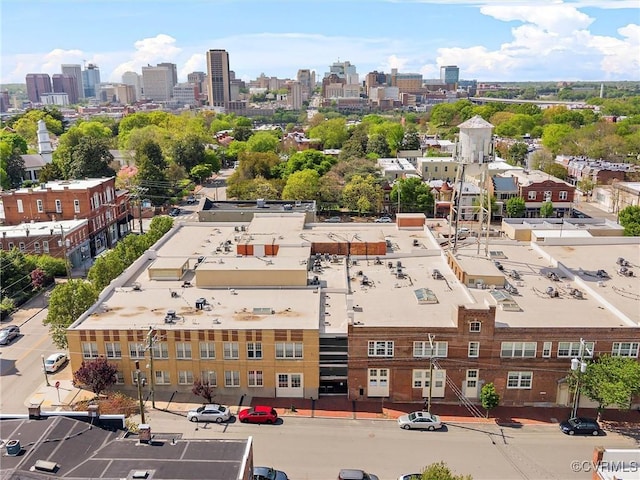 aerial view featuring a city view