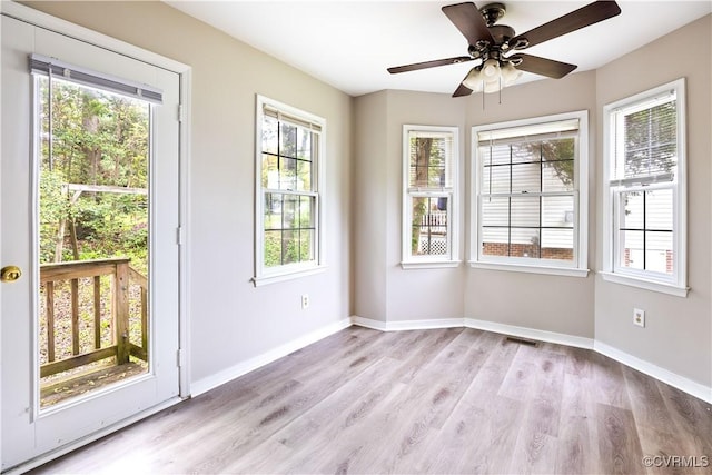 3012 Appleford Dr, Chester, VA 23831 - unfurnished room with wood finished floors, baseboards, visible vents, and a wealth of natural light