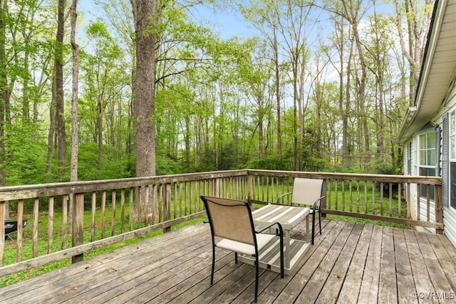 10340 Swift Rd, Partlow, VA 22534 - wooden deck with outdoor dining space