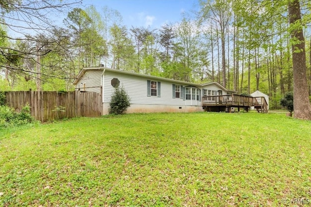 10340 Swift Rd, Partlow, VA 22534 - rear view of house with a deck