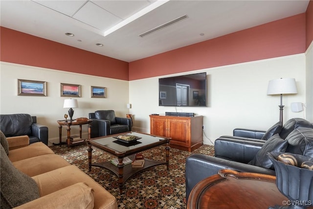 1101 Haxall Pt Unit U810, Richmond, VA 23219 - living area featuring carpet flooring and recessed lighting