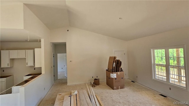 170 Barter Hill Rd, Cumberland, VA 23040 - unfurnished room featuring high vaulted ceiling