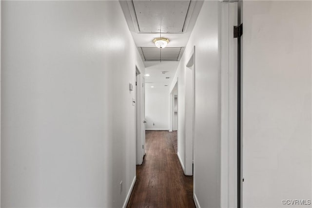 2230 Lancers Blvd, Chesterfield, VA 23224 - corridor with attic access, dark wood-style floors, and baseboards