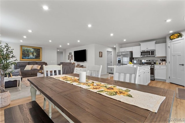 8106 W Danube Loop, New Kent, VA 23124 - dining area featuring recessed lighting and light wood-type flooring