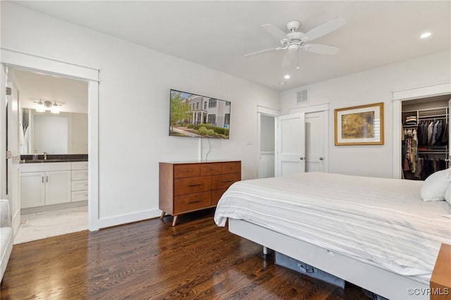 2611 Kensington Ave, Richmond, VA 23220 - bedroom with wood finished floors, visible vents, and recessed lighting