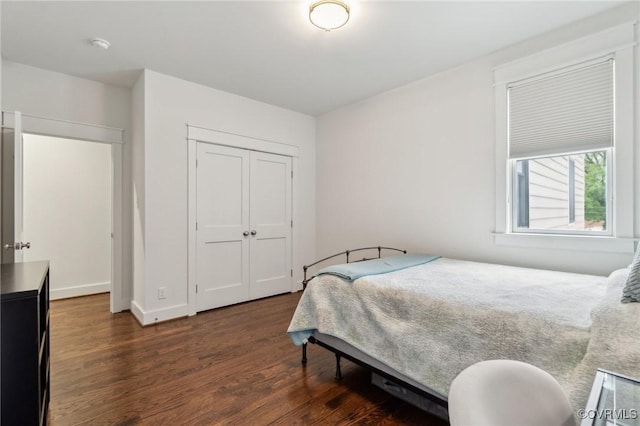 2611 Kensington Ave, Richmond, VA 23220 - bedroom with a closet and dark wood-style flooring