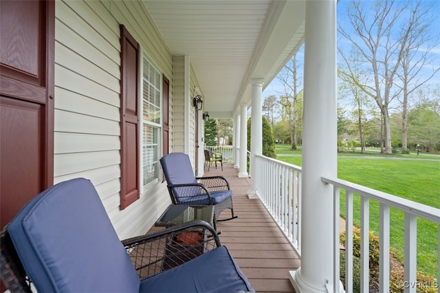 12419 Trumpington Ct, Chesterfield, VA 23838 - deck with a porch and a yard