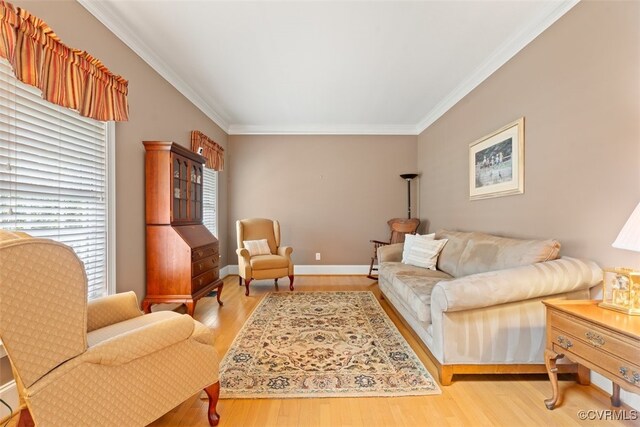 12419 Trumpington Ct, Chesterfield, VA 23838 - living room with light wood-style floors and ornamental molding