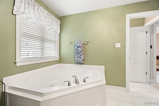 12419 Trumpington Ct, Chesterfield, VA 23838 - bathroom featuring tile patterned flooring, a whirlpool tub, and baseboards