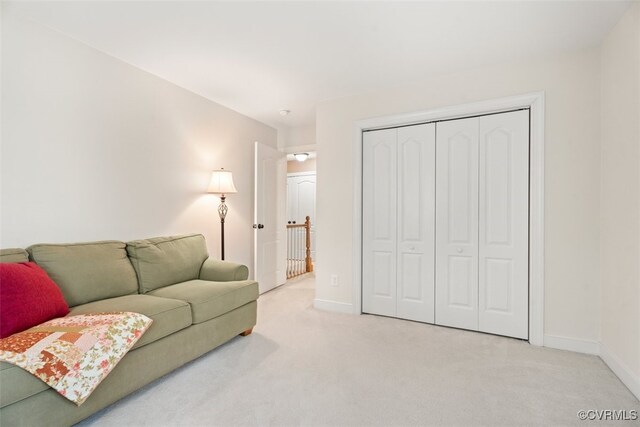 12419 Trumpington Ct, Chesterfield, VA 23838 - living room featuring light carpet and baseboards