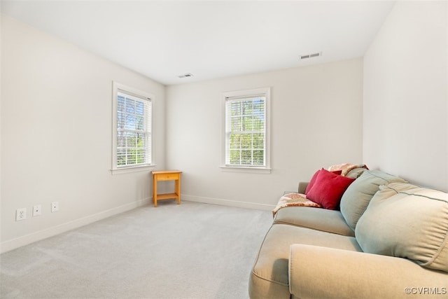 12419 Trumpington Ct, Chesterfield, VA 23838 - living area with carpet, visible vents, and baseboards