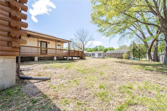 6631 Rural Point Rd, Mechanicsville, VA 23116 - view of yard featuring a deck