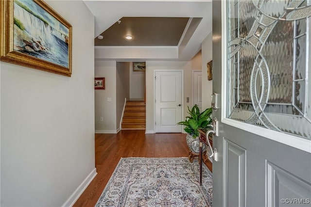 3801 Duckling Walk, Glen Allen, VA 23060 - entrance foyer featuring wood finished floors, baseboards, stairway, and recessed lighting