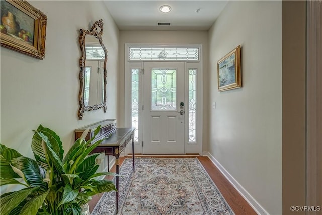 3801 Duckling Walk, Glen Allen, VA 23060 - foyer entrance featuring dark wood-style floors and baseboards