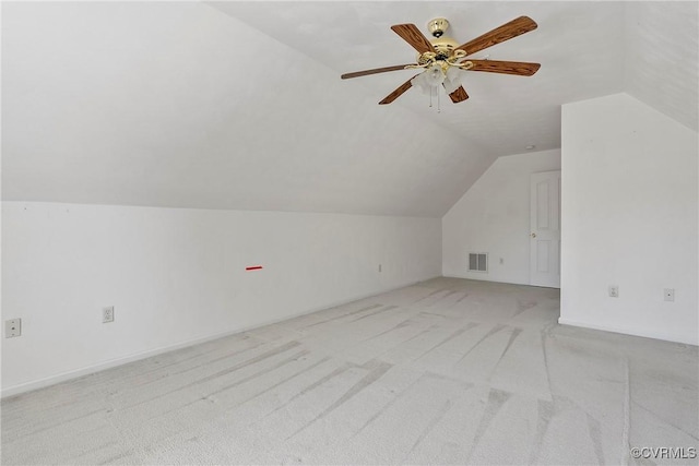 14530 Hancock Ridge Ct, Chesterfield, VA 23832 - additional living space featuring vaulted ceiling, light carpet, and ceiling fan