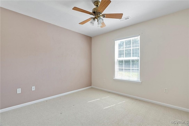14530 Hancock Ridge Ct, Chesterfield, VA 23832 - spare room with light carpet, baseboards, and a ceiling fan