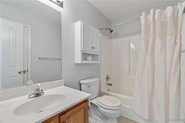 14530 Hancock Ridge Ct, Chesterfield, VA 23832 - bathroom with shower / bath combination with curtain, vanity, and toilet