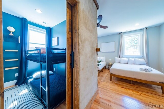 300 W 25th St, Richmond, VA 23225 - bedroom with multiple windows, wood finished floors, and recessed lighting