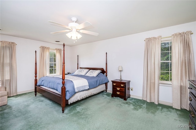 3112 Brookemoor Ct, Glen Allen, VA 23060 - bedroom featuring baseboards, a ceiling fan, and carpet flooring