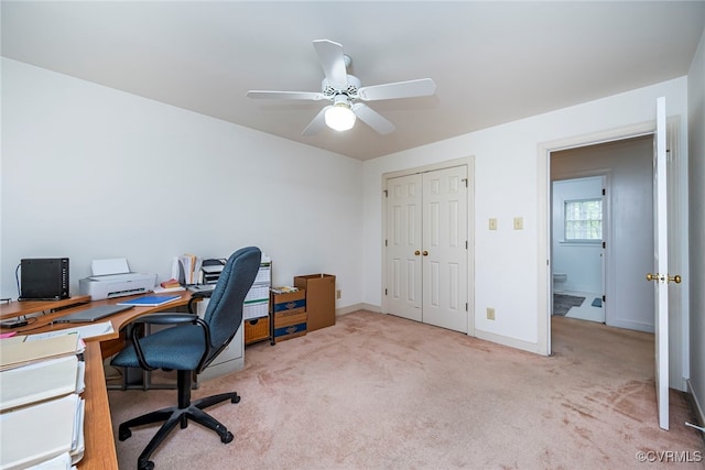3112 Brookemoor Ct, Glen Allen, VA 23060 - office space featuring baseboards, a ceiling fan, and carpet