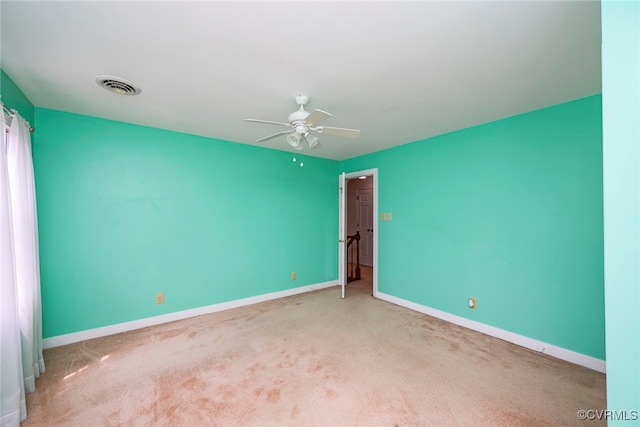 3112 Brookemoor Ct, Glen Allen, VA 23060 - carpeted empty room with visible vents, baseboards, and ceiling fan