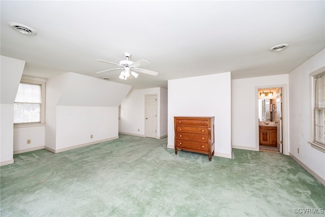 3112 Brookemoor Ct, Glen Allen, VA 23060 - bonus room featuring carpet floors, a ceiling fan, and visible vents