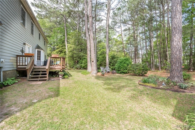 3112 Brookemoor Ct, Glen Allen, VA 23060 - view of yard featuring a deck