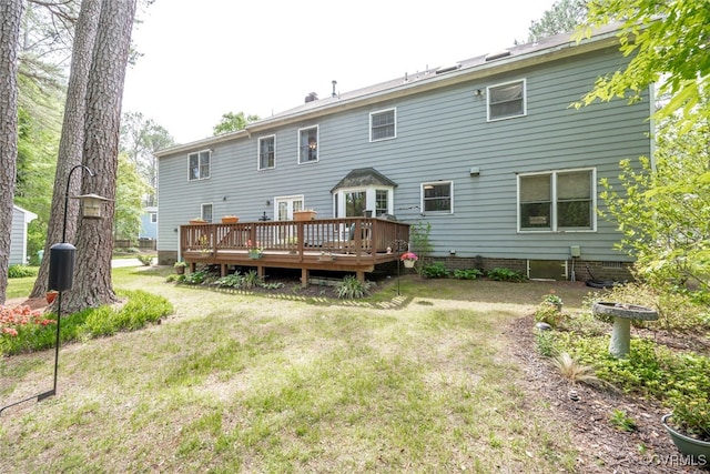 3112 Brookemoor Ct, Glen Allen, VA 23060 - back of house with a wooden deck and a yard