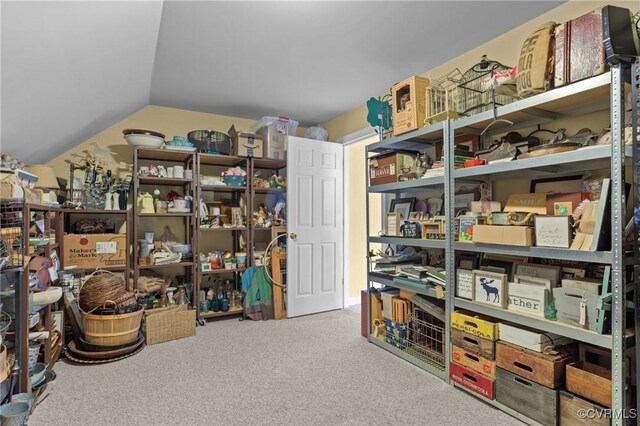 view of storage area