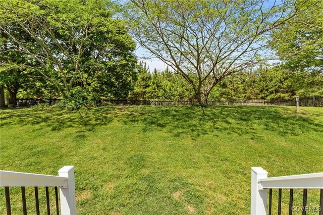 view of yard featuring fence private yard