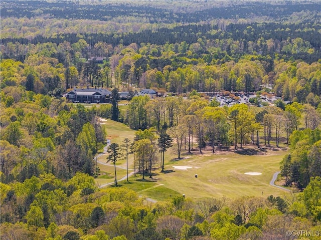 bird's eye view with a forest view