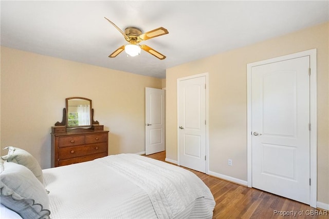 16 Lakeview Dr, Newport News, VA 23602 - bedroom featuring baseboards, ceiling fan, and wood finished floors