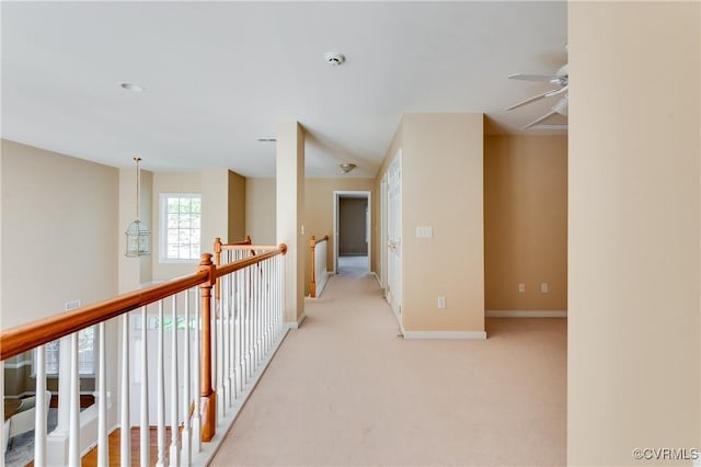 10317 White Marsh Rd, Henrico, VA 23060 - hall featuring light colored carpet and an upstairs landing