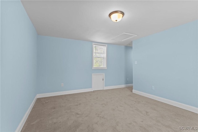 6512 River Rd, South Chesterfield, VA 23803 - carpeted empty room featuring attic access and baseboards