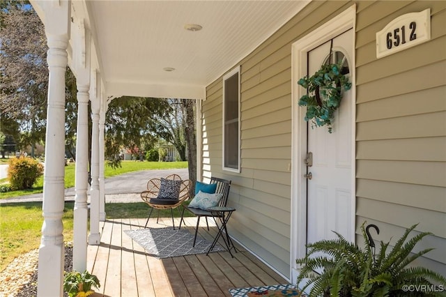 6512 River Rd, South Chesterfield, VA 23803 - deck featuring a porch