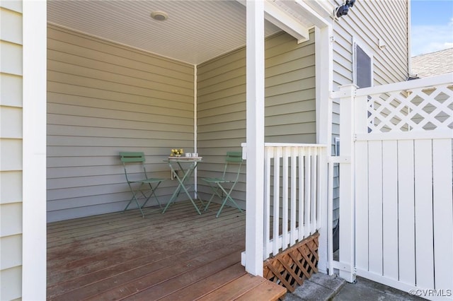 6512 River Rd, South Chesterfield, VA 23803 - view of wooden terrace