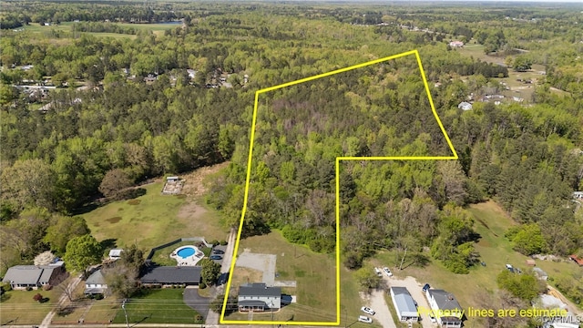 6512 River Rd, South Chesterfield, VA 23803 - aerial view with a wooded view