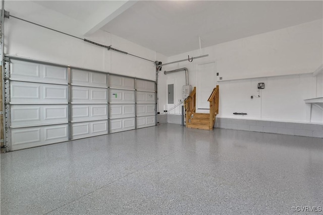garage with electric panel