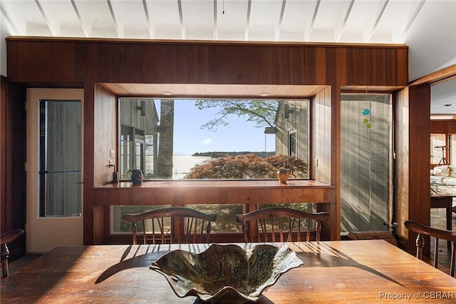 view of dining area
