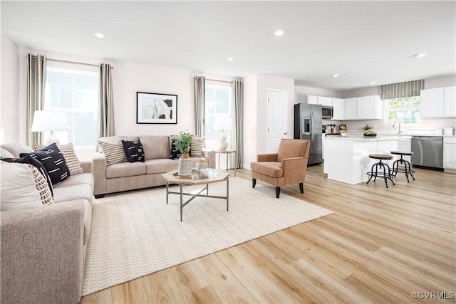 4140 Courthouse Rd, Prince George, VA 23875 - living area featuring light wood finished floors and recessed lighting