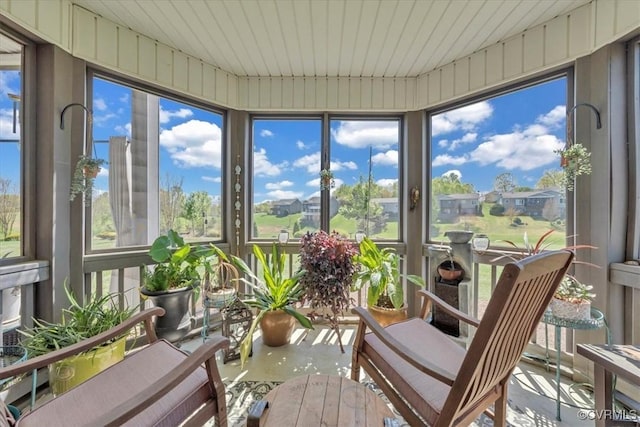 view of sunroom