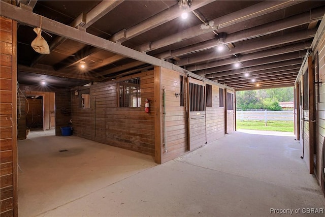 view of horse barn