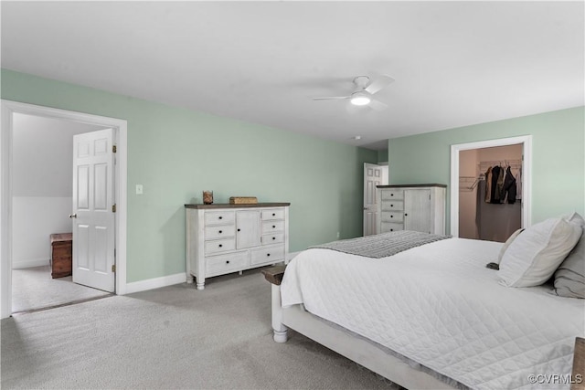 8500 Baldwin Creek Rd, Chesterfield, VA 23832 - bedroom featuring a closet, baseboards, ceiling fan, a spacious closet, and carpet