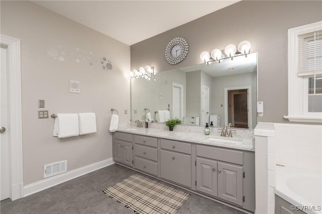 4900 Wellington Farms Dr, Chester, VA 23831 - full bathroom with double vanity and a bath