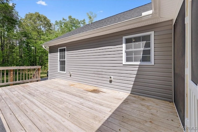 view of wooden deck