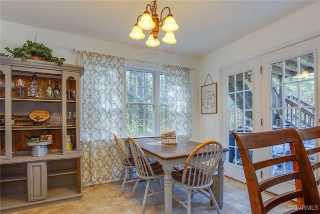 6360 Haleford Dr, Powhatan, VA 23139 - dining room featuring a chandelier