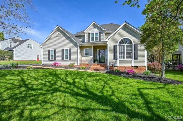 view of front of house featuring a front yard