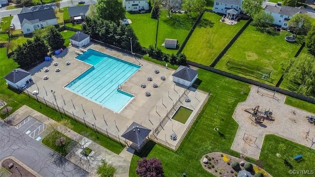 birds eye view of property