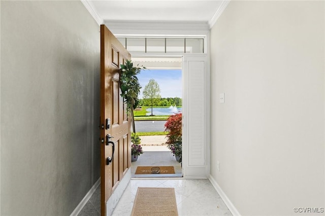 3702 Maher Mnr, Glen Allen, VA 23060 - entryway with crown molding and baseboards